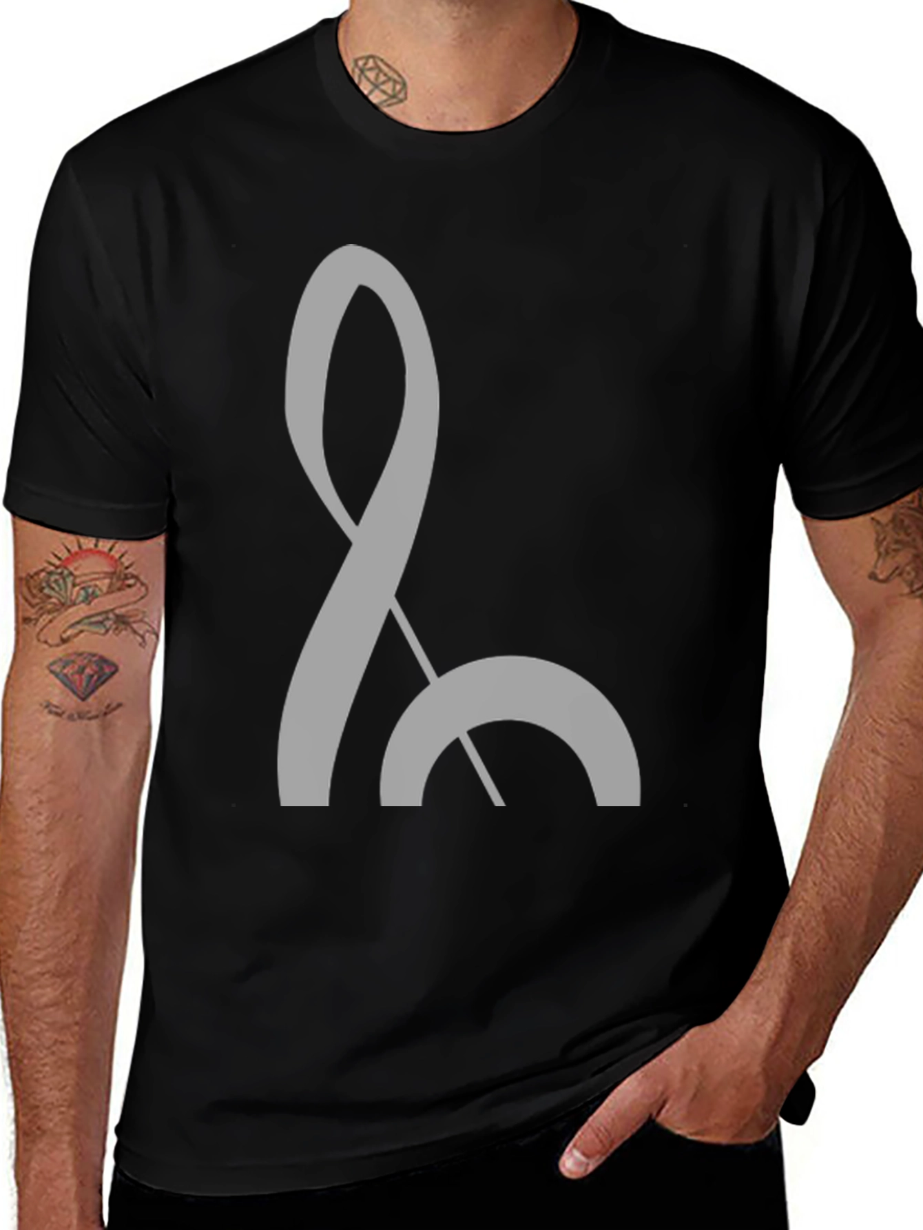 Variant 17 of Minimalist Symbol Black T-Shirt