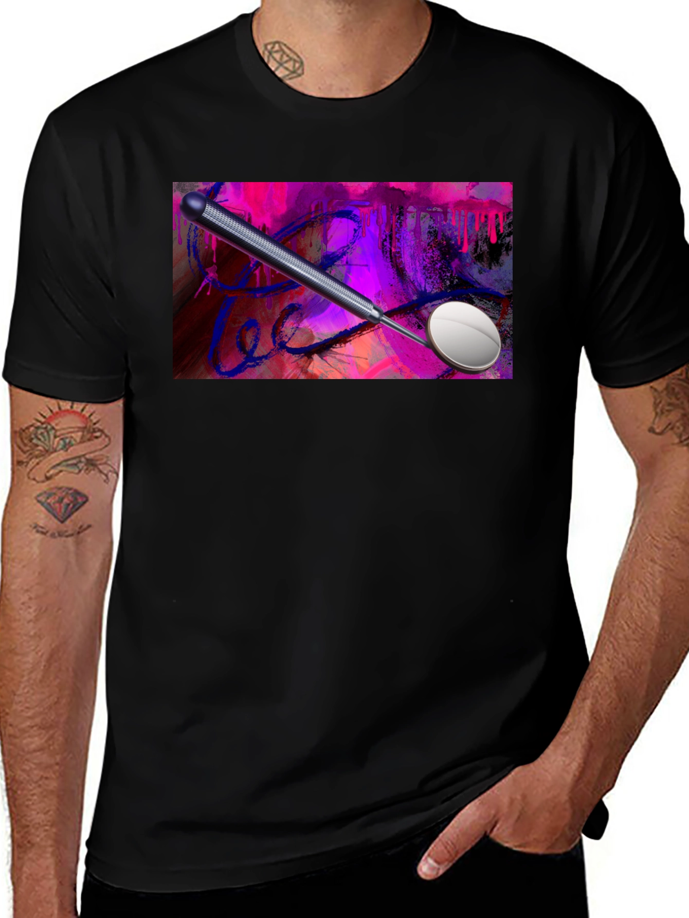 Variant 27 of Dentist Mirror Abstract Art T-Shirt