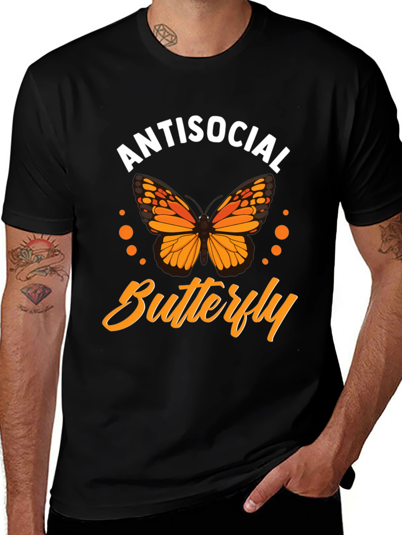Variant 10 of Antisocial Butterfly Graphic T-Shirt