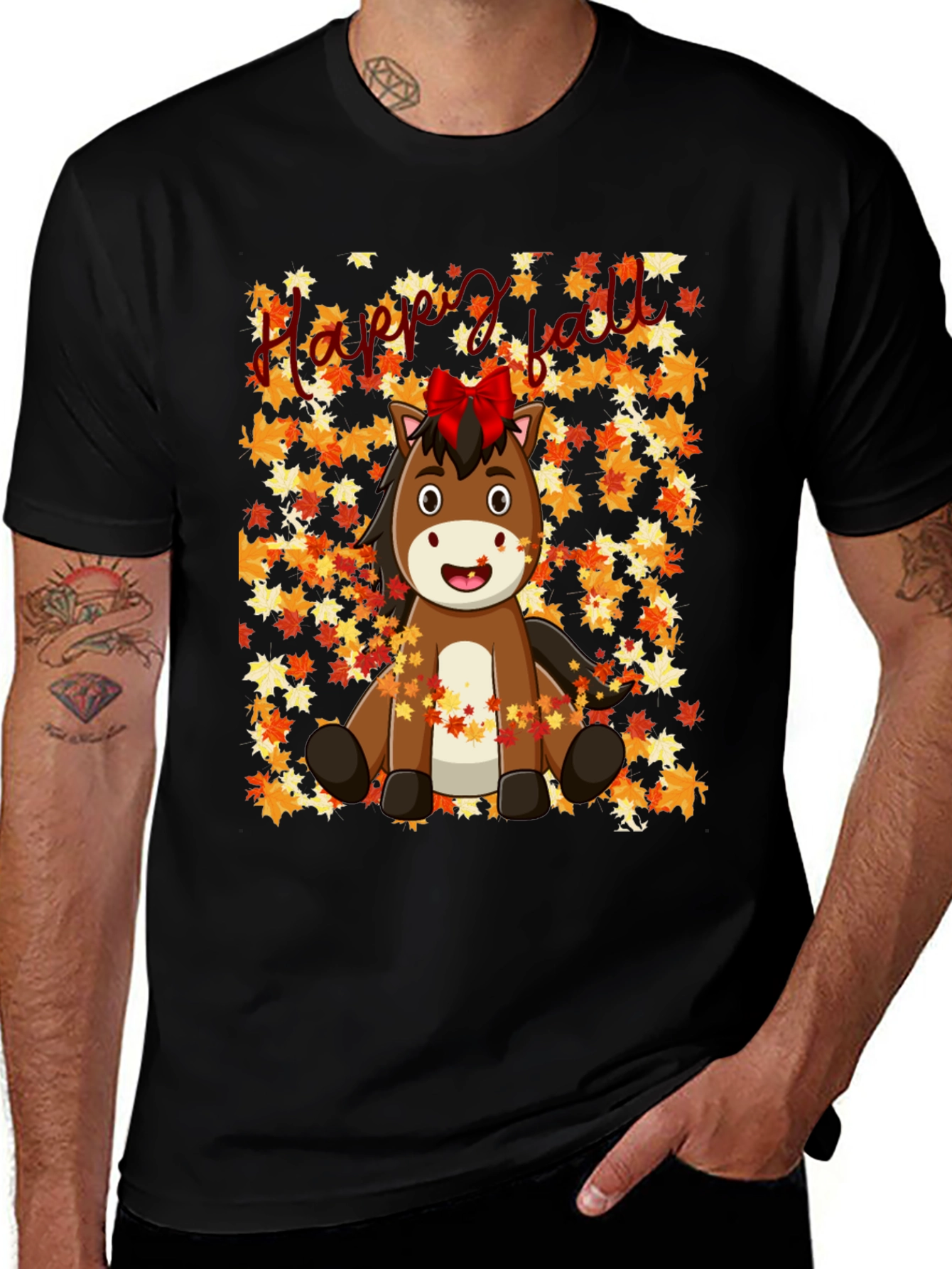 Variant 24 of Happy Fall Horse T-Shirt