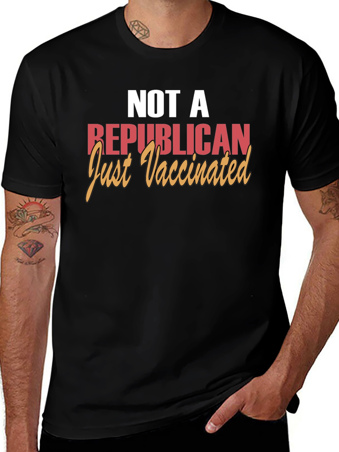 Variant 9 of Vaccinated Political Statement T-Shirt