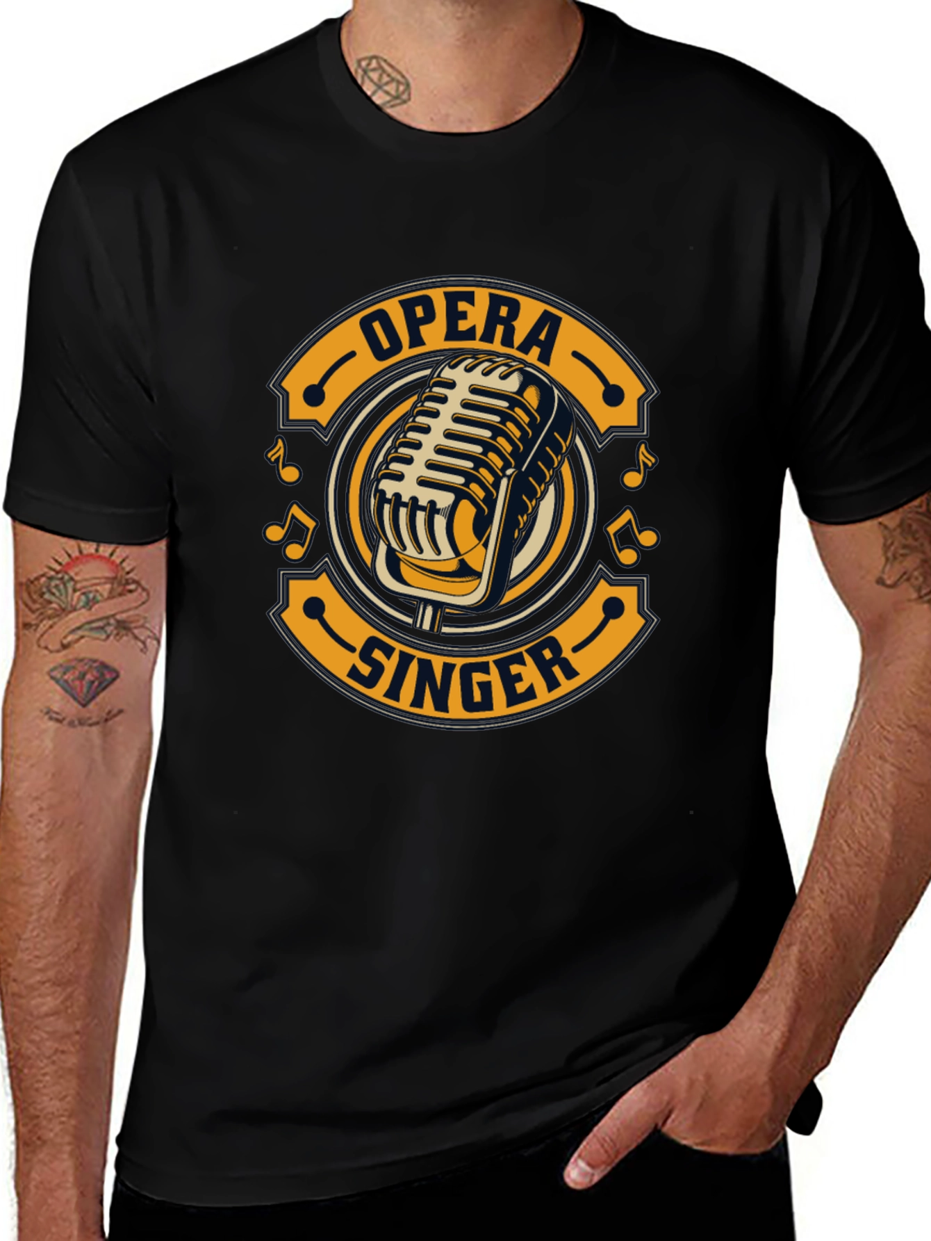 Variant 8 of Opera Singer T-Shirt, Retro Microphone Tee