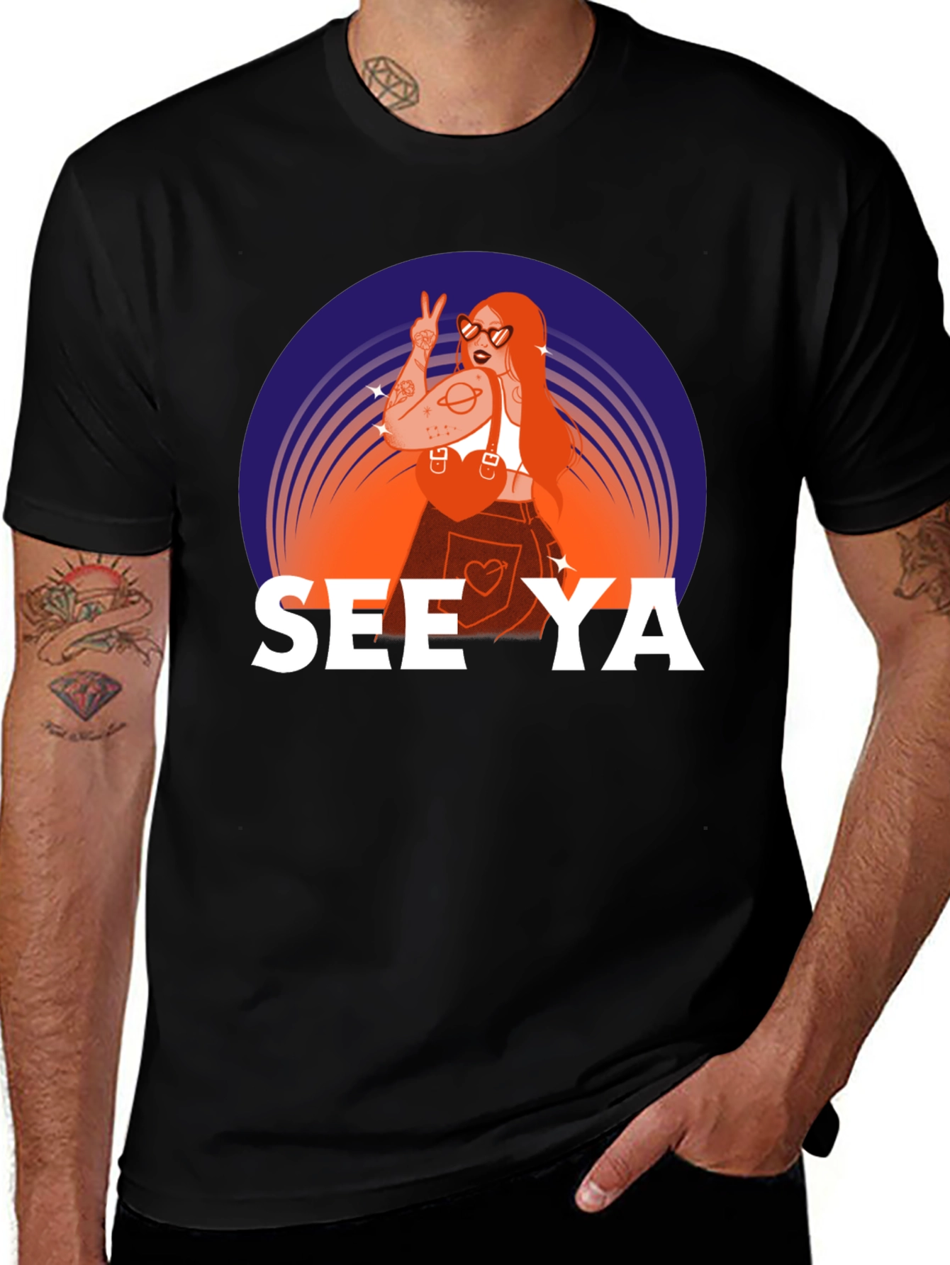 Variant 14 of See Ya Graphic T-Shirt - Cool Casual Wear