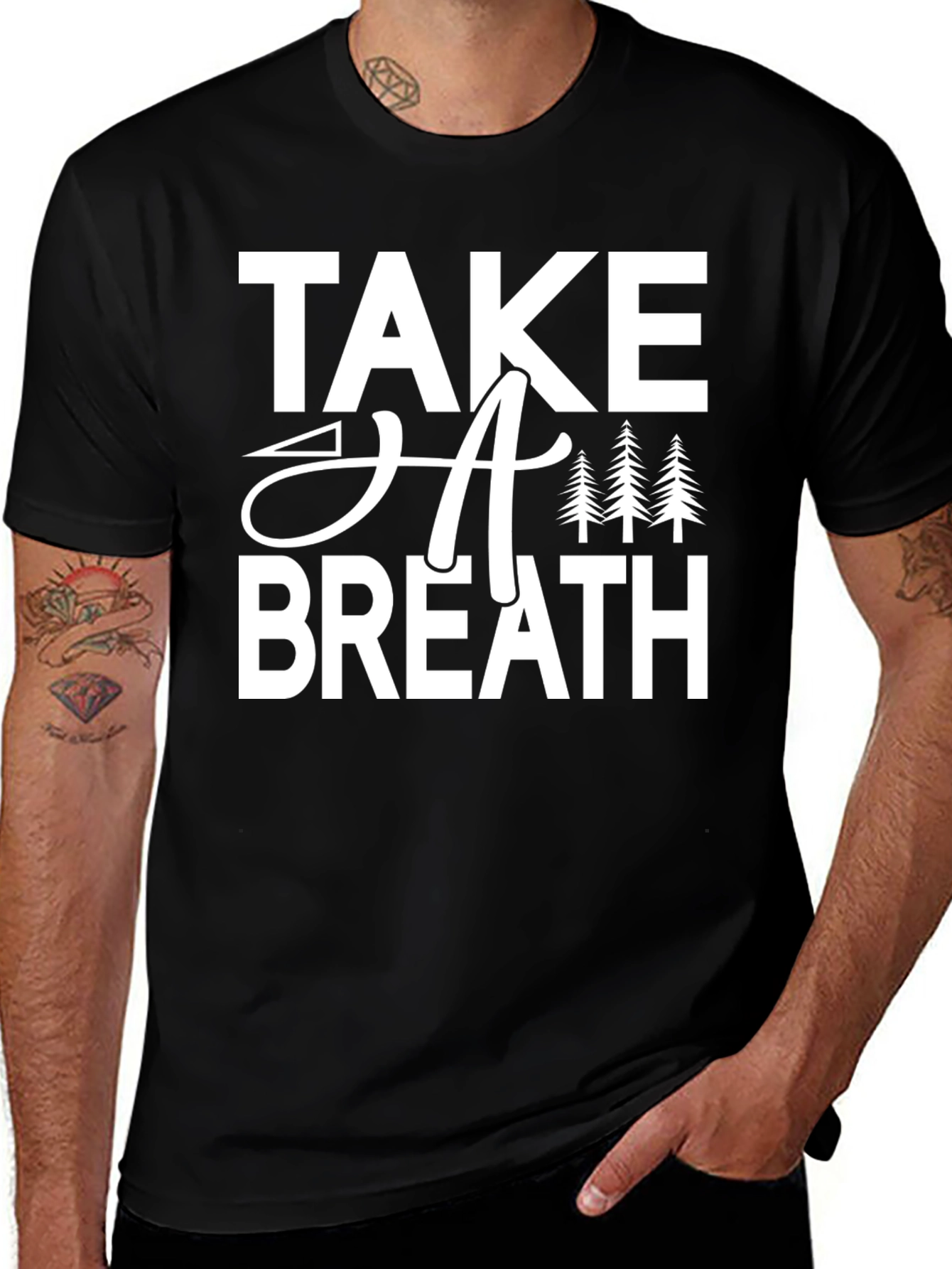 Variant 13 of Take A Breath Graphic Tee - Relaxed Comfort