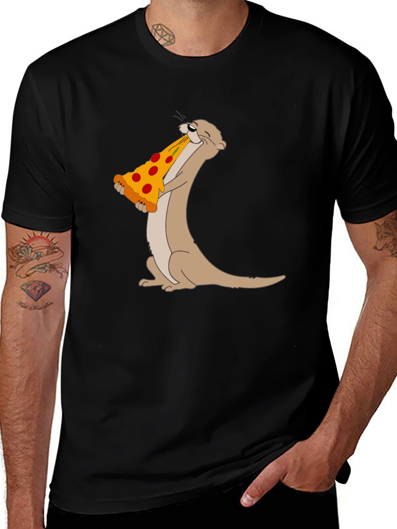 Variant 10 of Pizza Otter Graphic T-Shirt