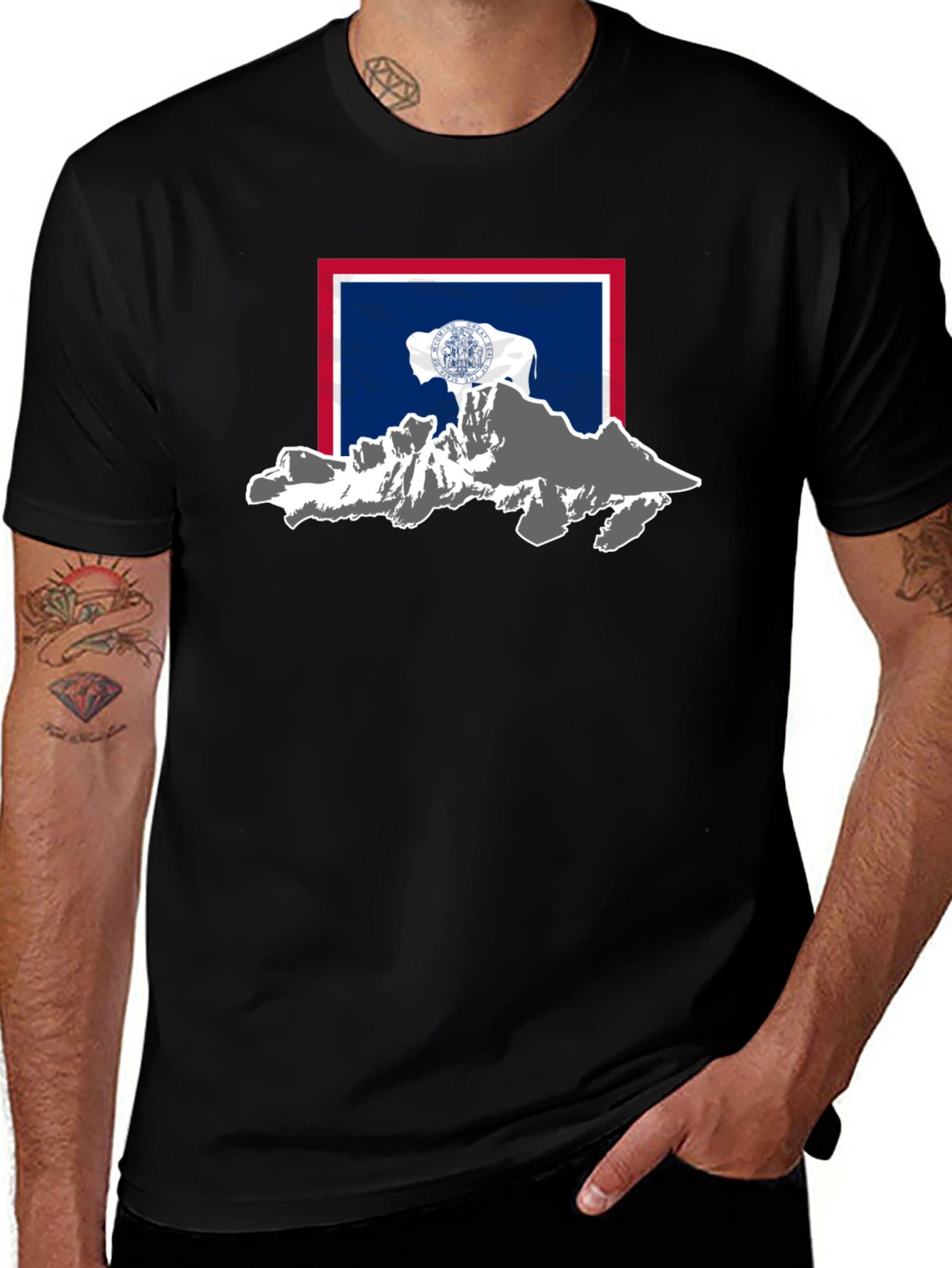 Wyoming Flag Graphic T-Shirt