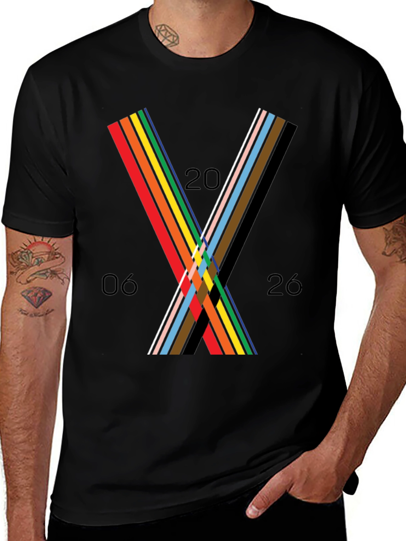 Variant 23 of Abstract Graphic Tee - Unisex Black T-Shirt