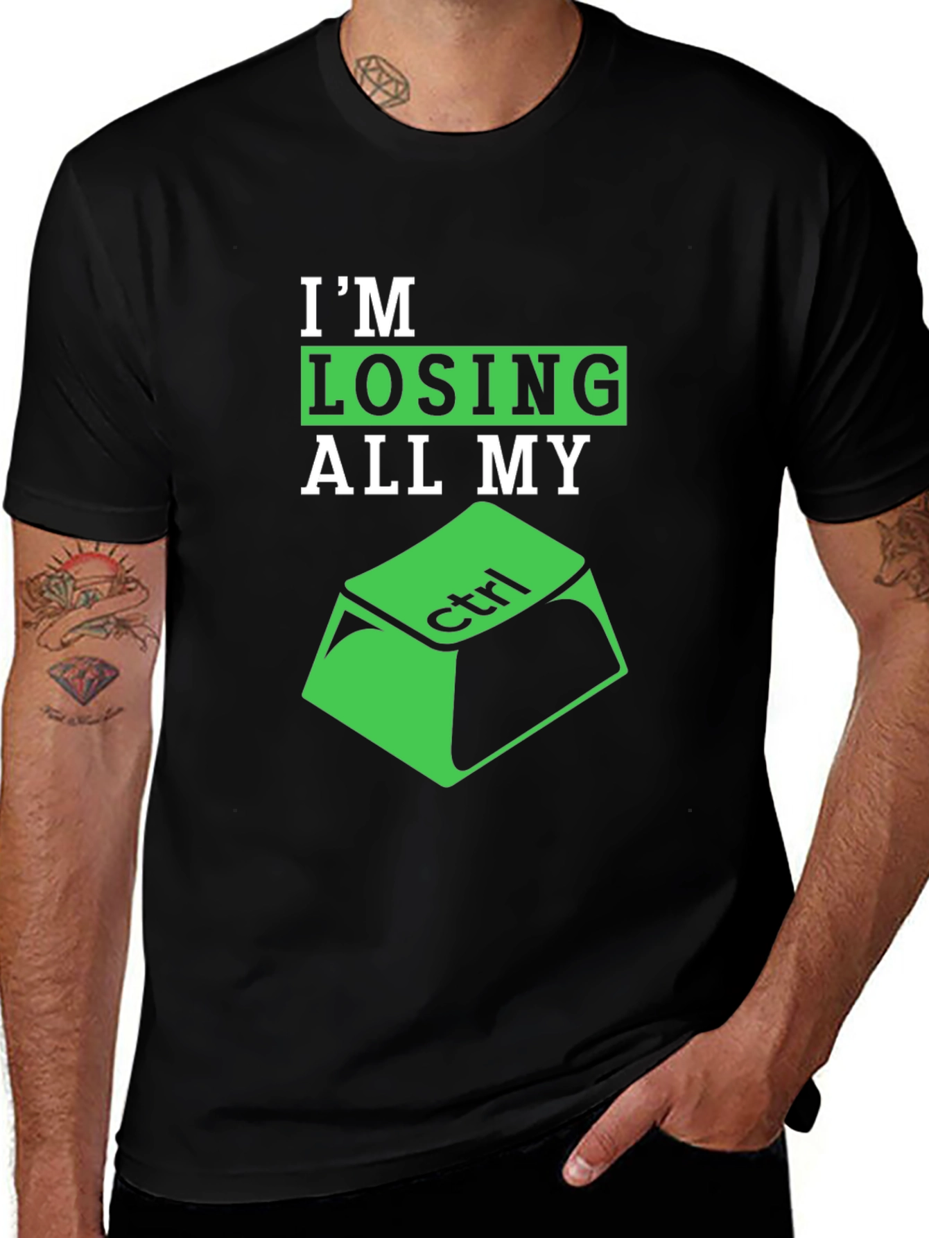 Variant 21 of Losing Control Gamer T-Shirt - Funny Keyboard Ctrl Key