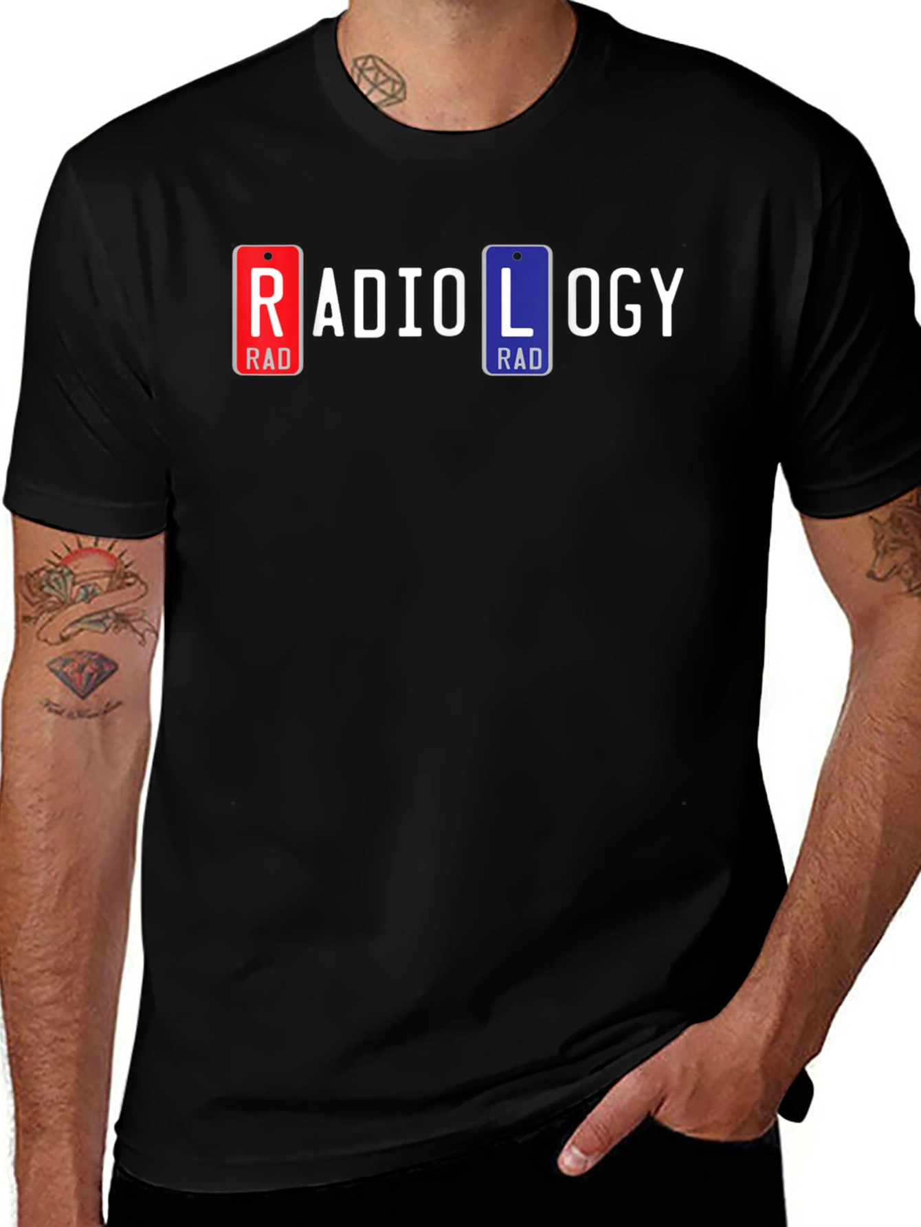 Radiology T-Shirt - Rad License Plate Design