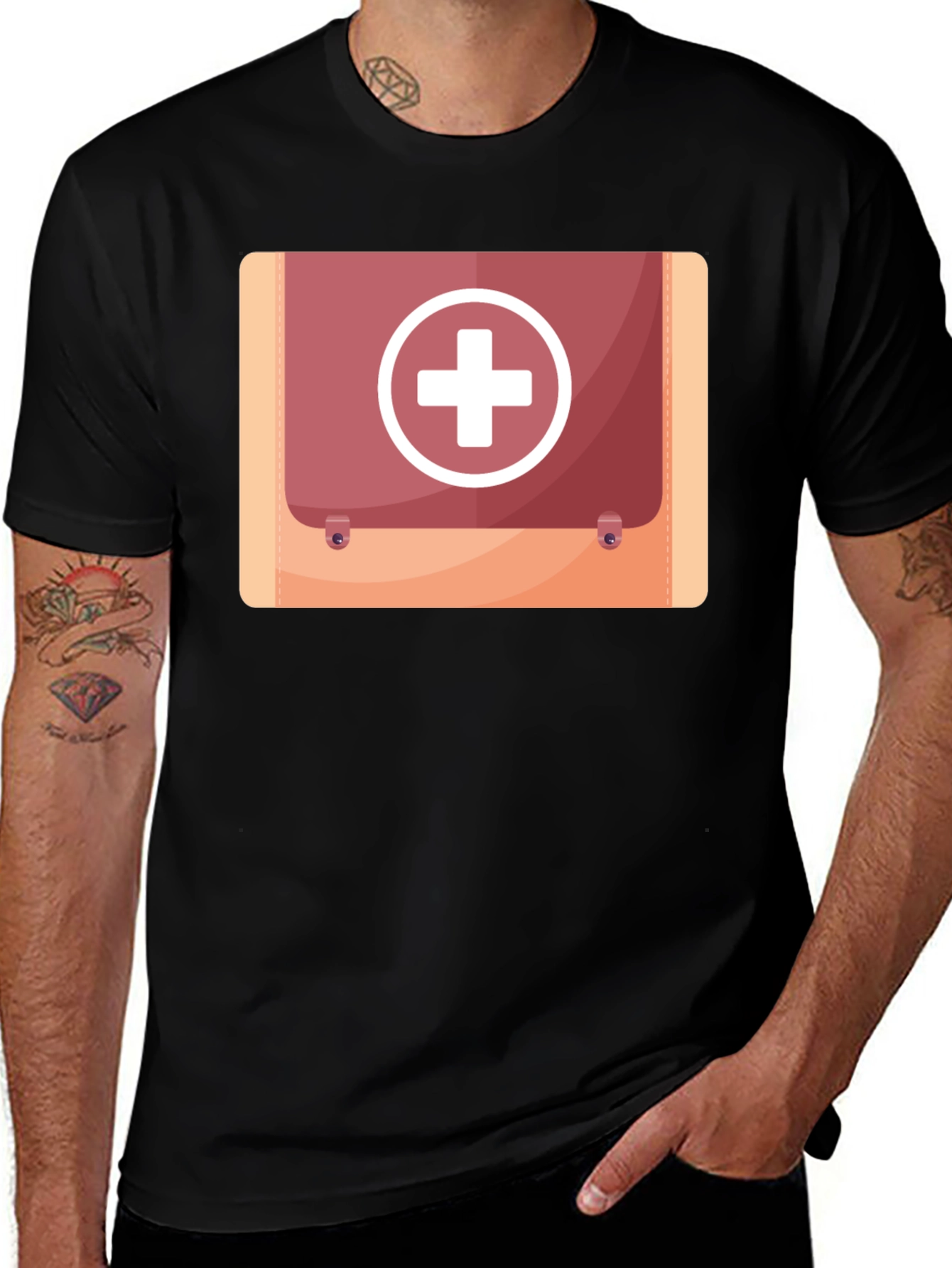 Variant 30 of First Aid Kit Graphic Black Tee