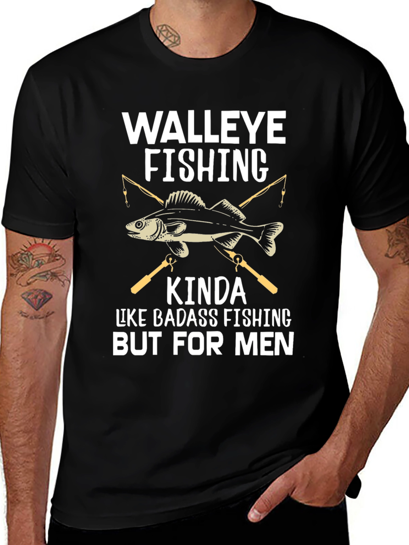 Walleye Fishing T-Shirt for Men