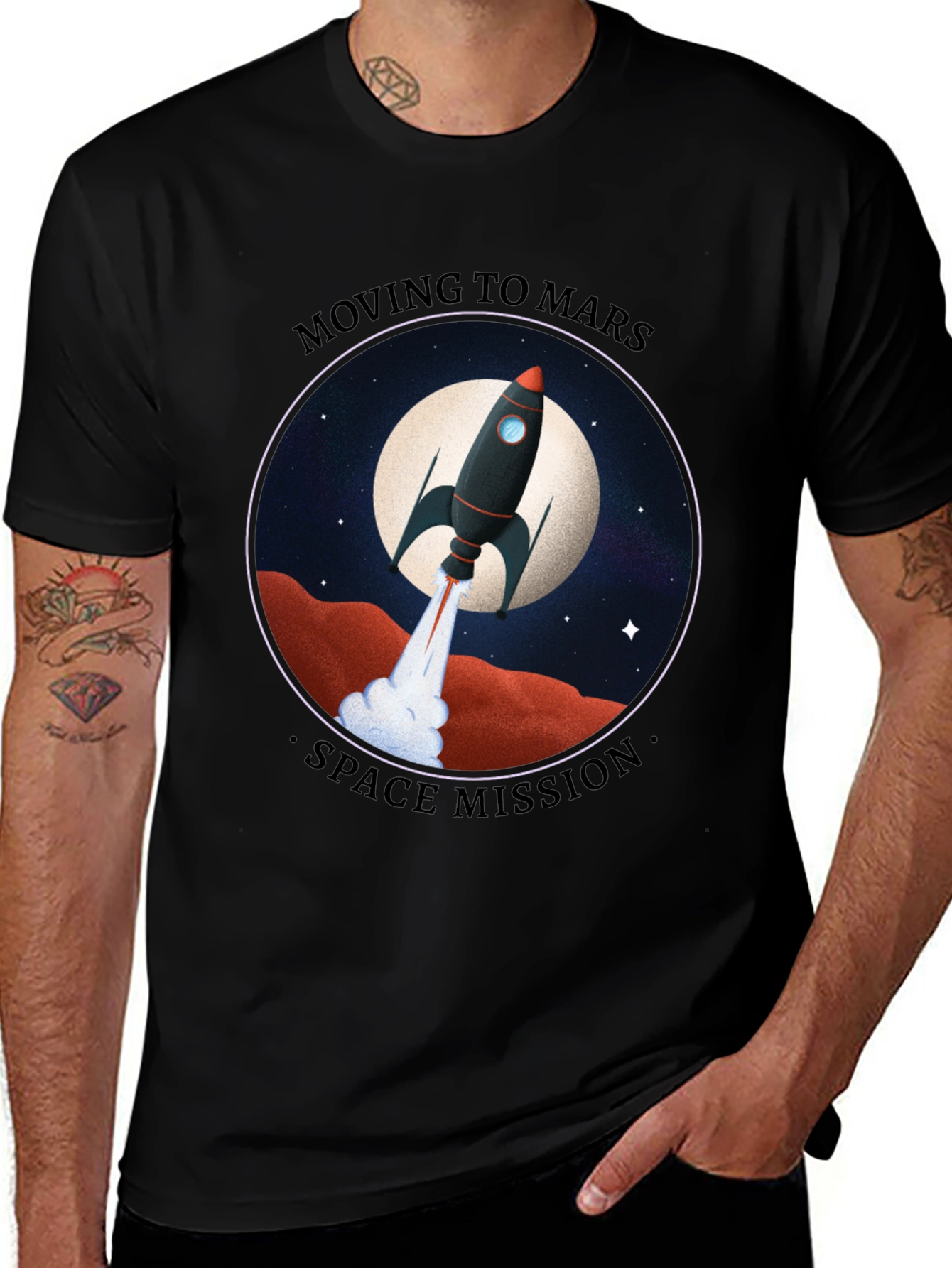 Moving to Mars Space Mission Graphic Tee