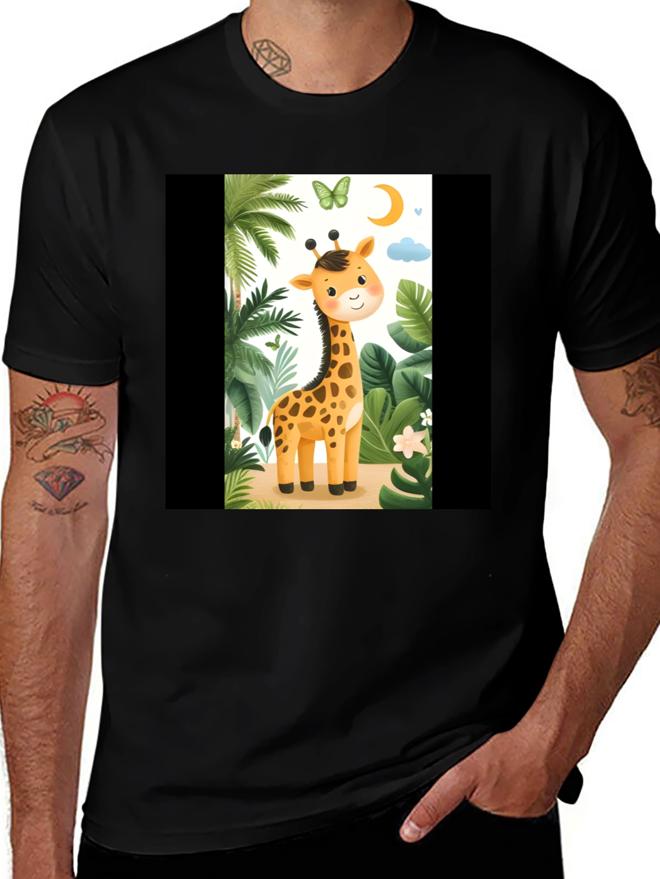 Variant 14 of Cute Giraffe Graphic Tee - Unisex