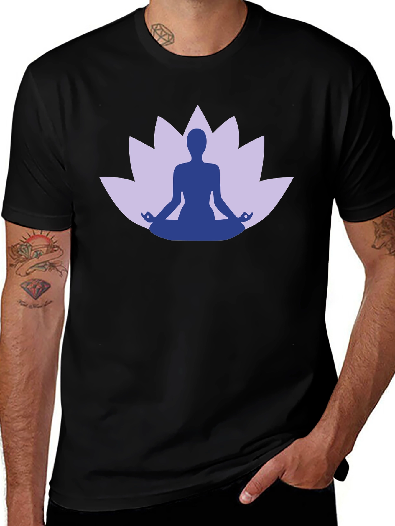 Variant 7 of Lotus Yoga T-Shirt - Relaxed Fit Cotton Tee