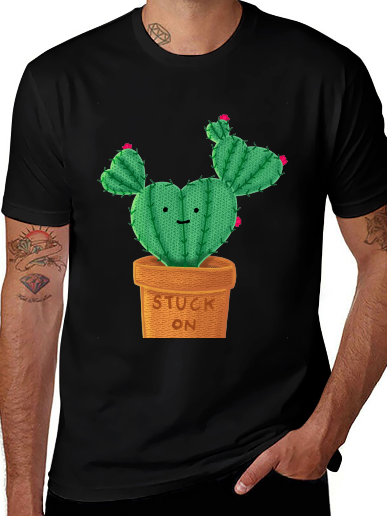 Variant 19 of Cute Cactus 'Stuck On' Graphic Tee