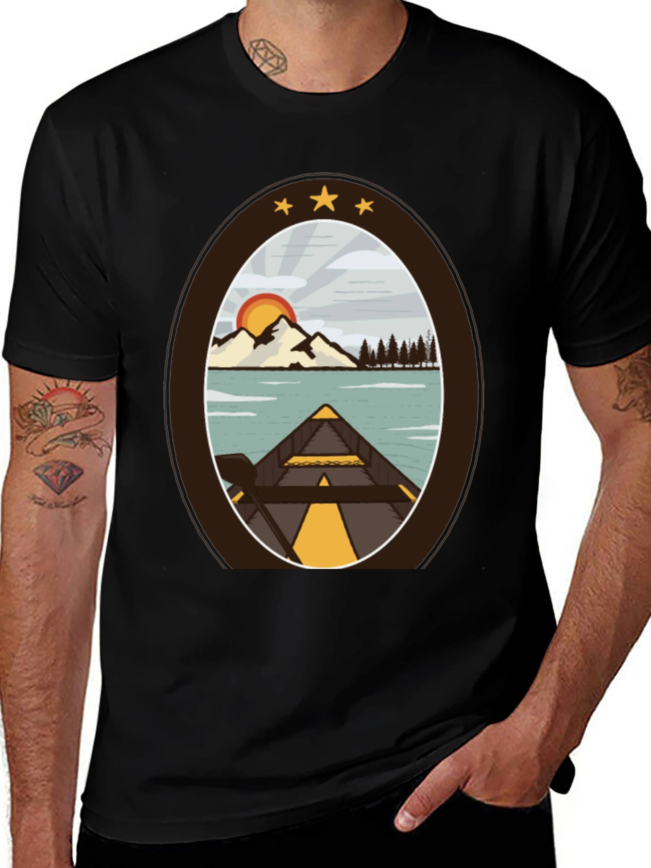 Variant 28 of Outdoor Adventure T-Shirt: Lakeside Canoe