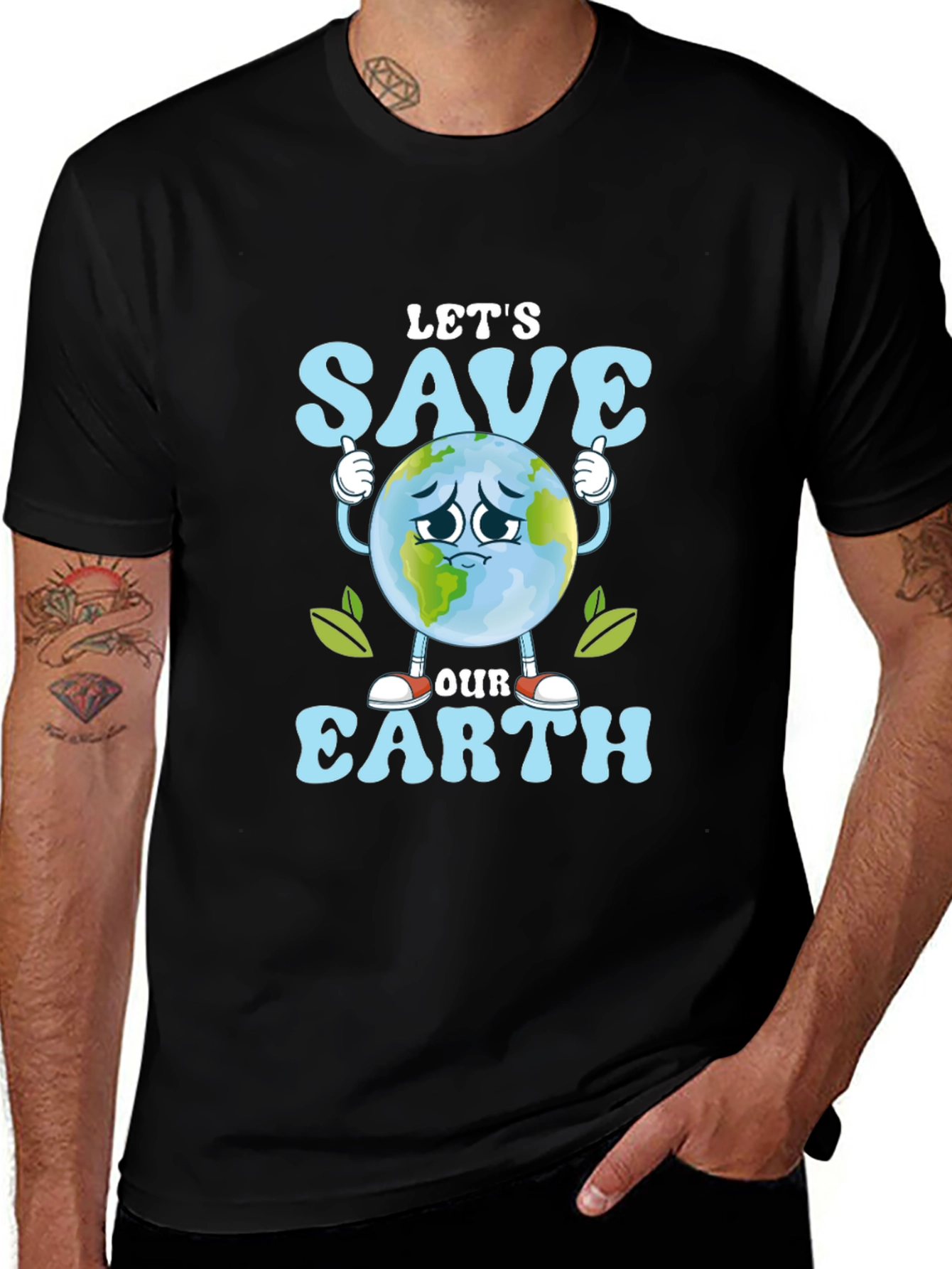 Save Our Earth Graphic Tee - Unisex Black T-Shirt