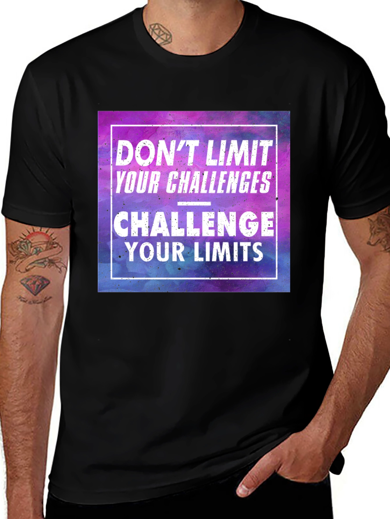 Variant 25 of Challenge Your Limits Graphic Tee - Motivational Shirt