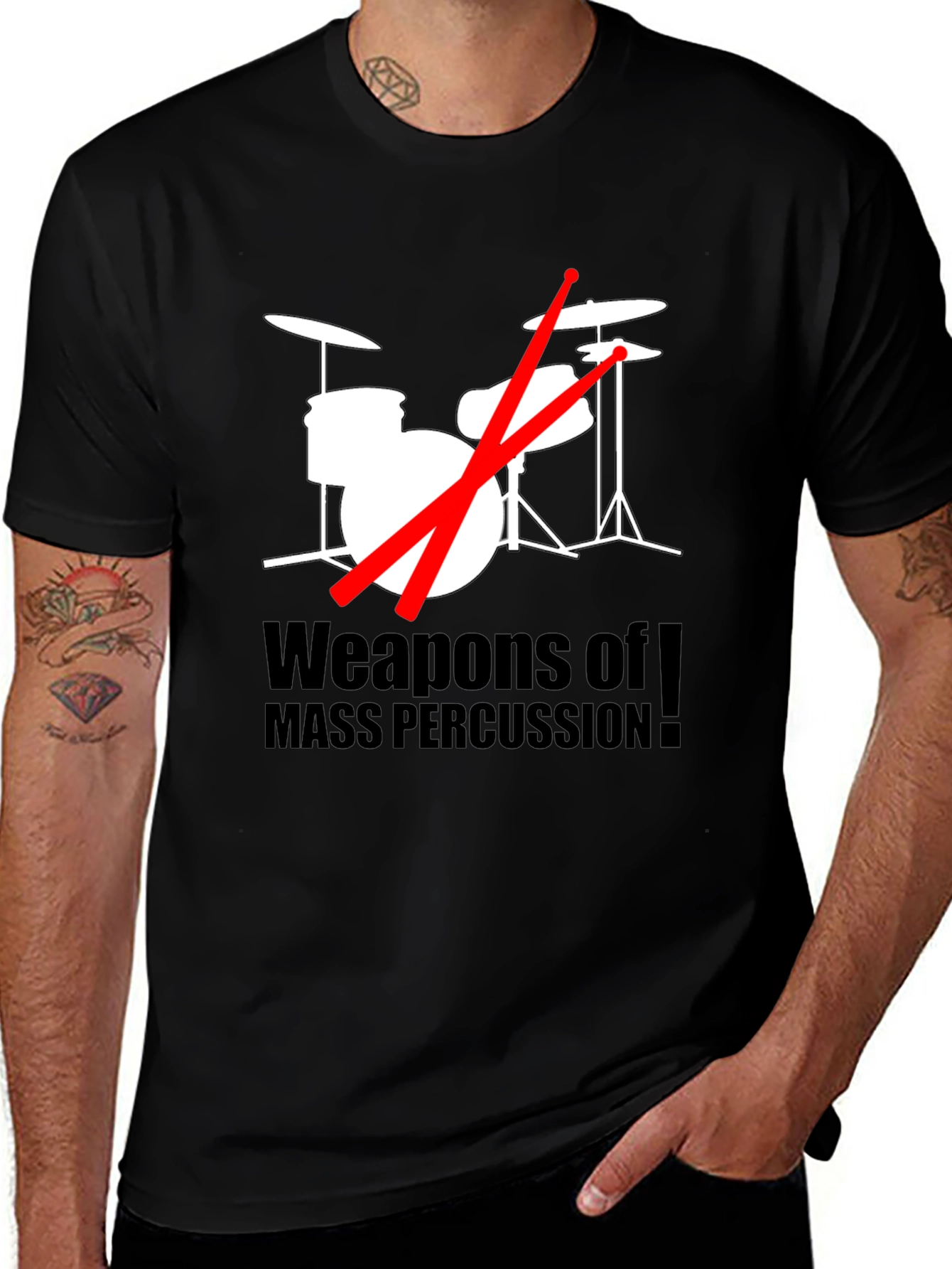 Variant 20 of Weapons of Mass Percussion Black T-Shirt