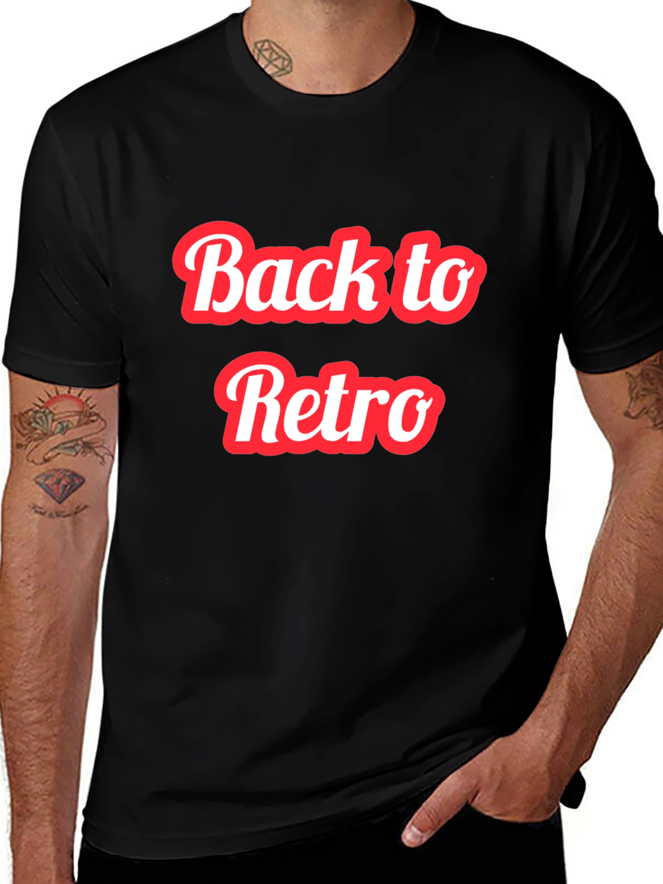Variant 30 of Back to Retro Graphic T-Shirt - Black