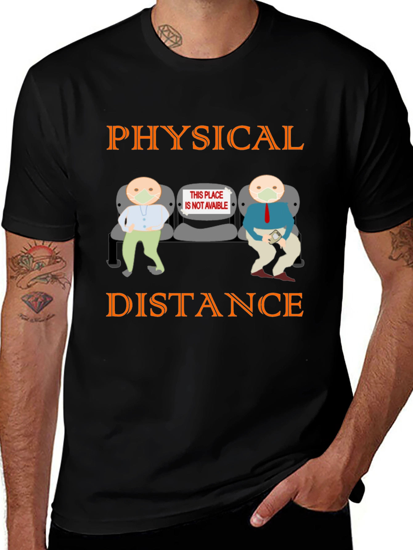 Variant 28 of Physical Distance T-Shirt