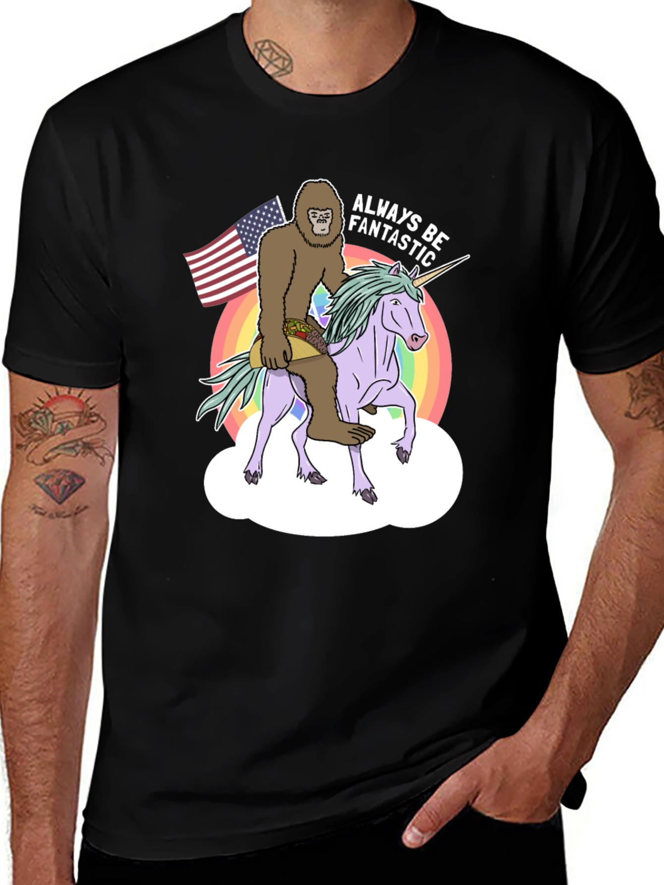 Variant 3 of Sasquatch Unicorn Always Be Fantastic T-Shirt