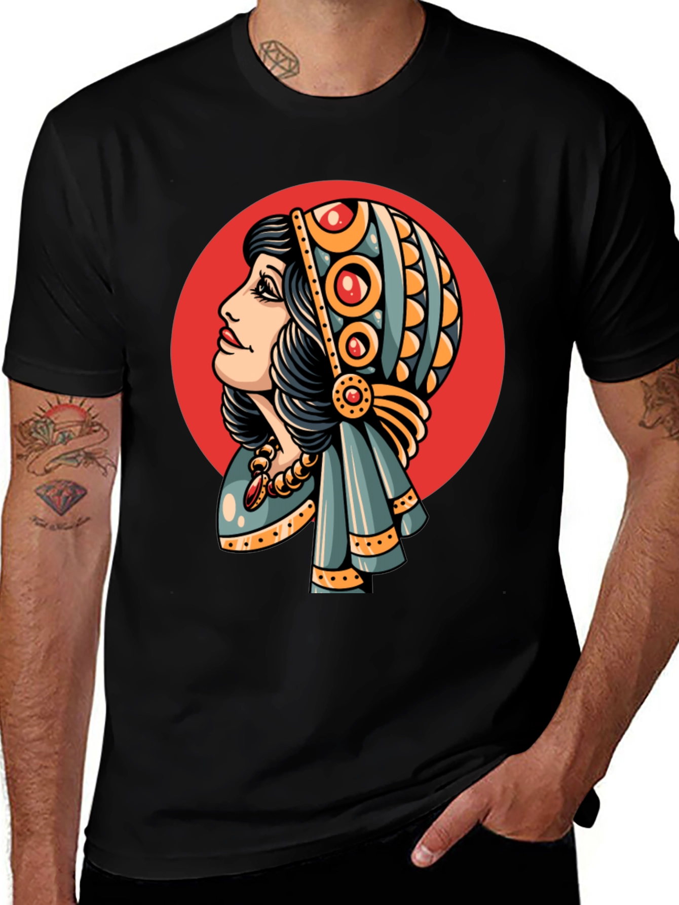Variant 11 of Mystic Woman Graphic Tee - Black