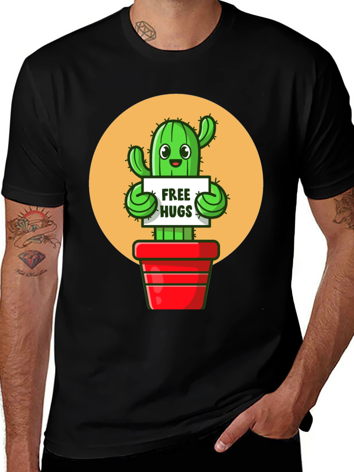 Variant 9 of Cactus Free Hugs Graphic Tee