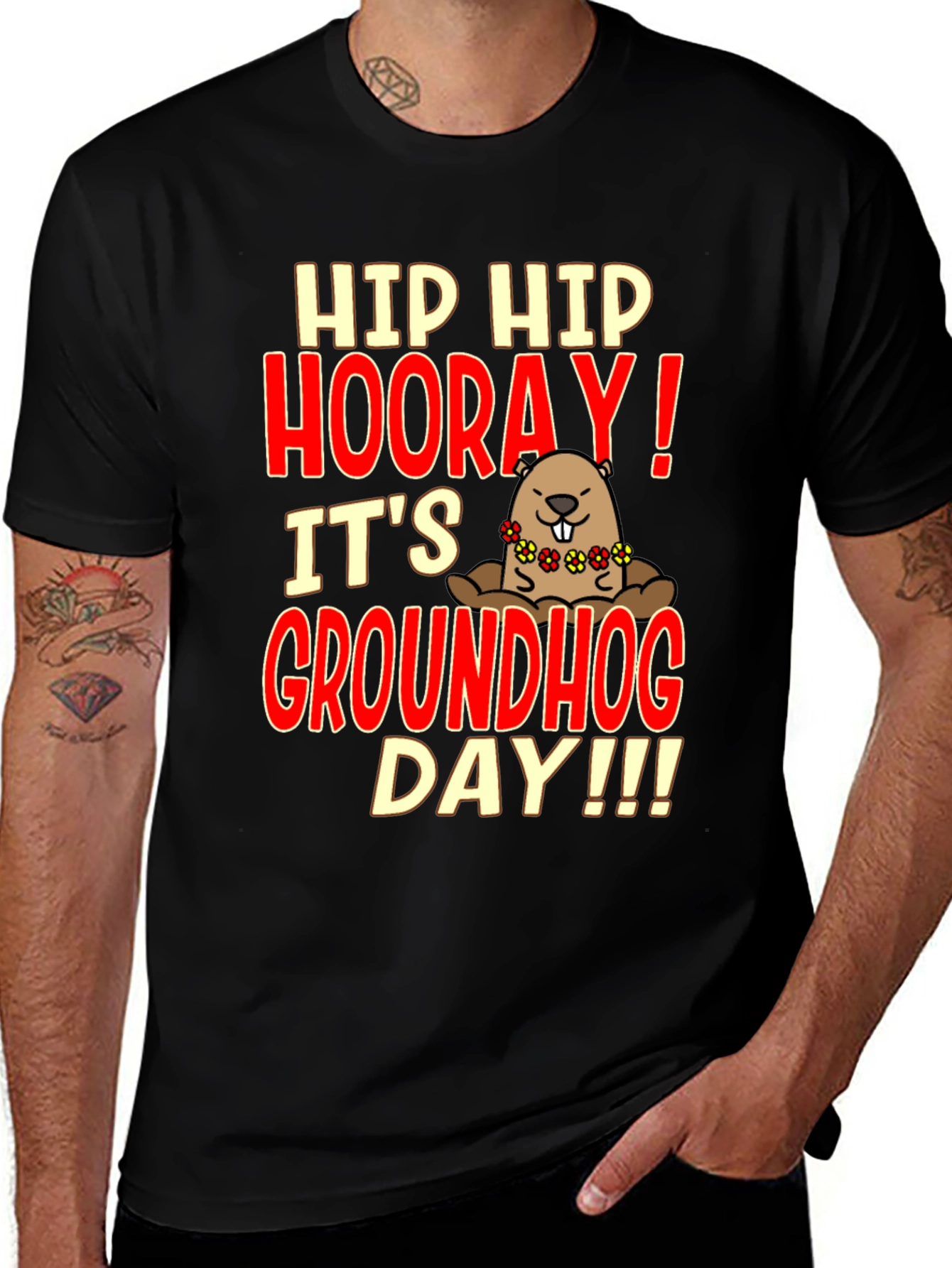 Groundhog Day T-Shirt - Hip Hip Hooray!