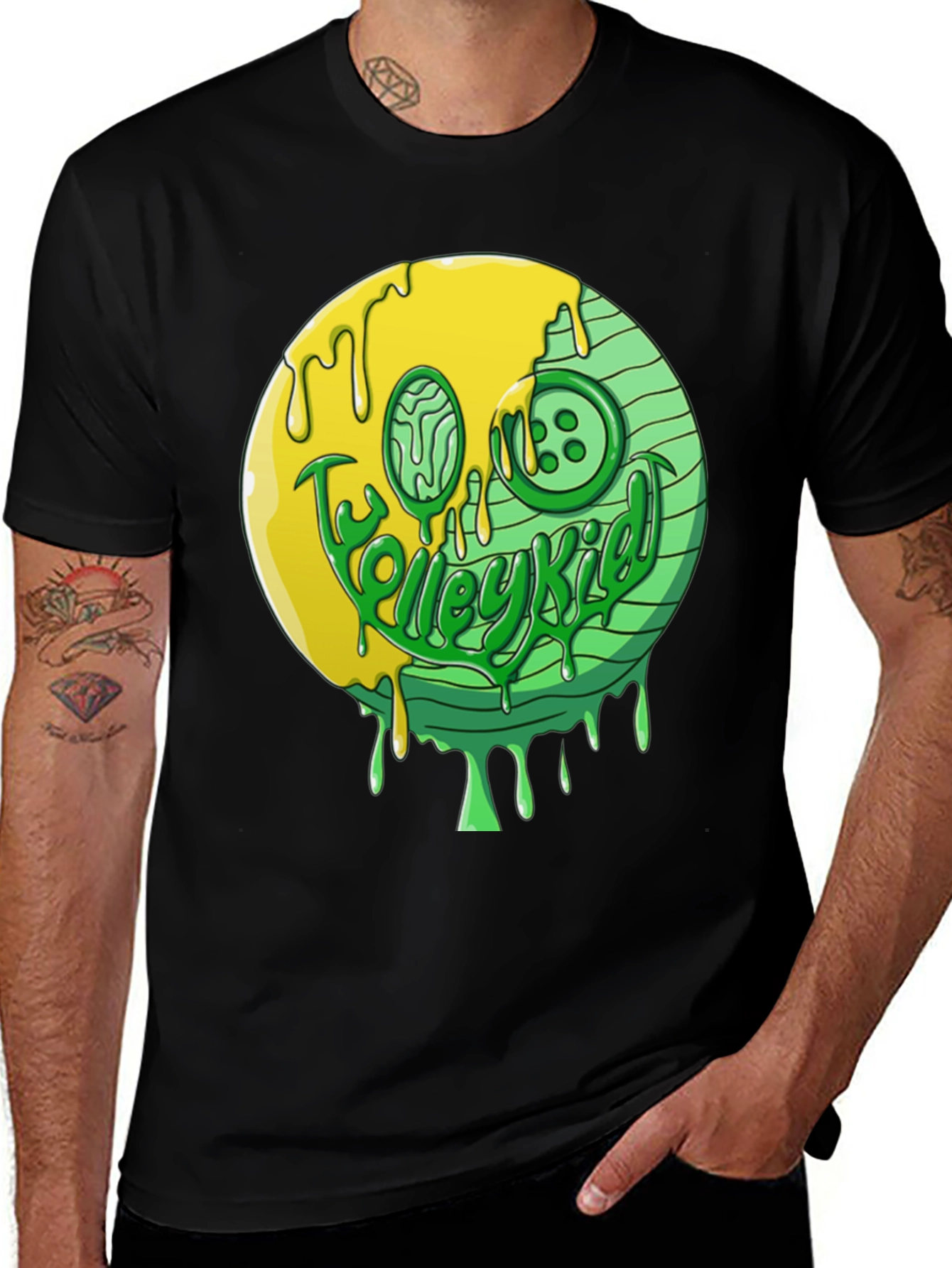 Variant 30 of Melting Smiley Face Graphic Tee