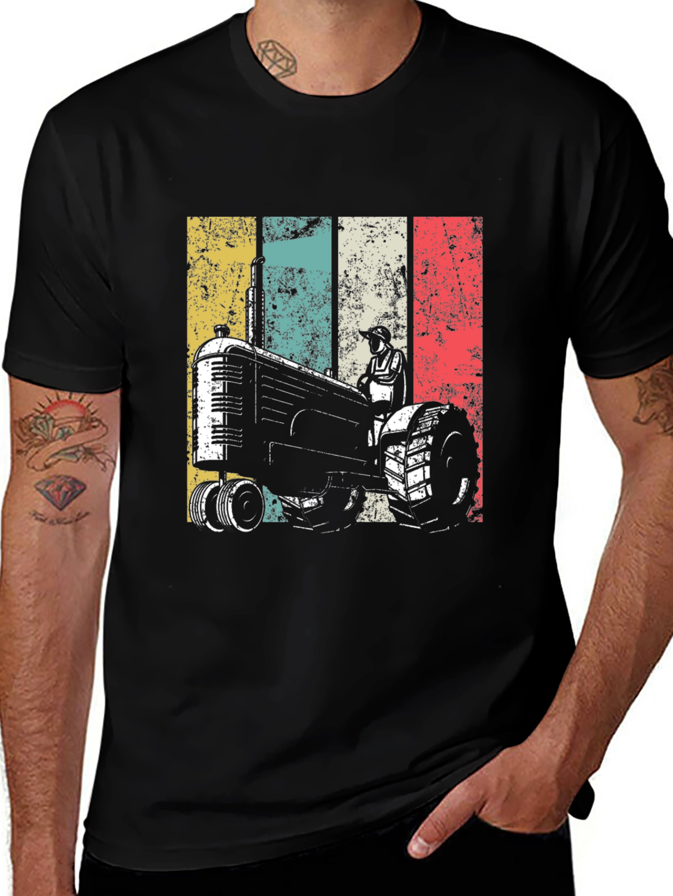 Variant 30 of Vintage Tractor Graphic T-Shirt - Farm Life