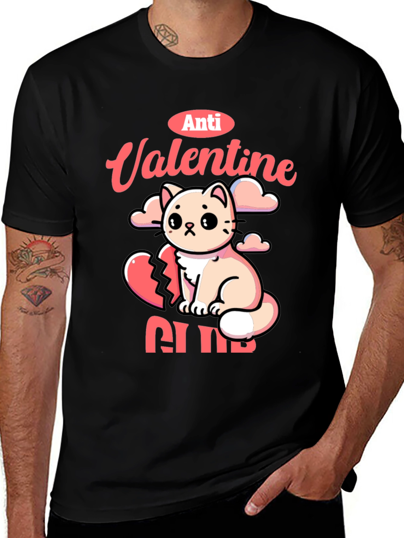 Variant 19 of Anti Valentine's Day Cat T-Shirt