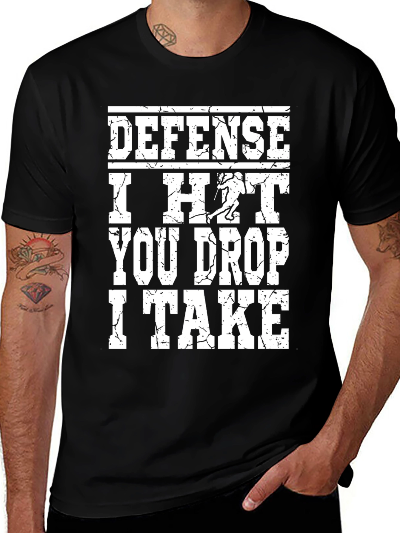 Defense I Hit You Drop I Take T-Shirt
