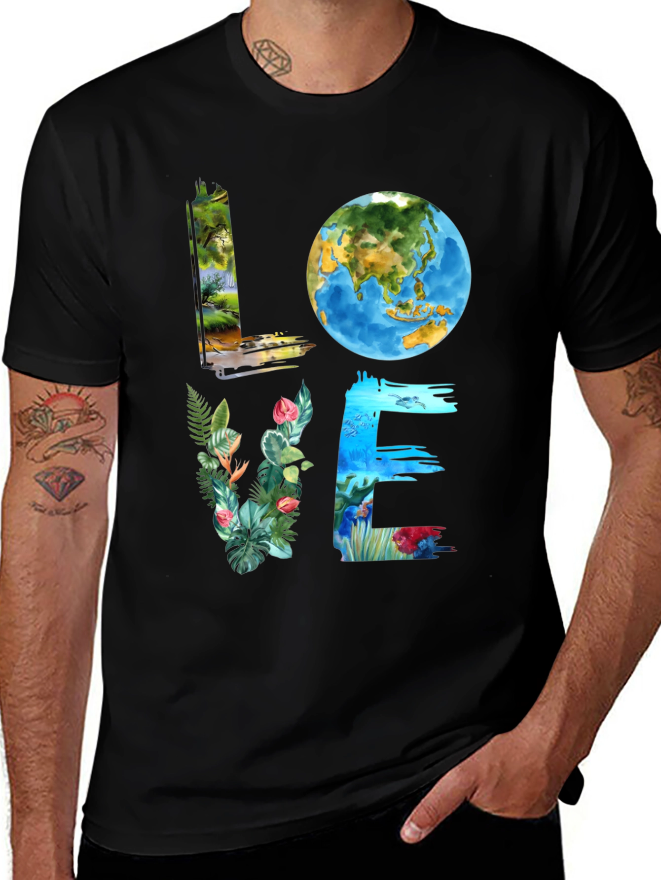 Variant 28 of Love Earth Graphic Tee - Nature Inspired