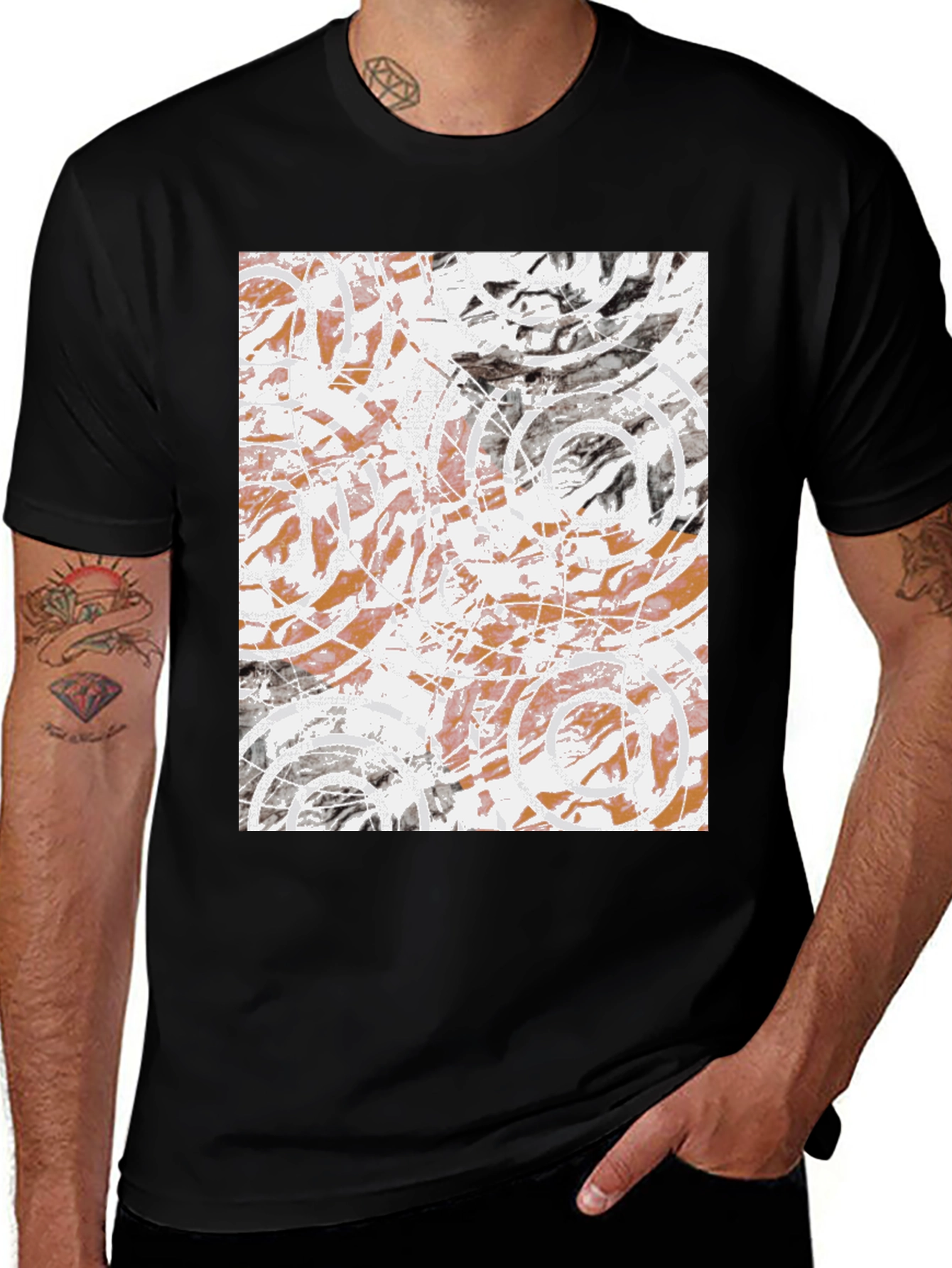 Variant 16 of Abstract Art Graphic Tee - Modern Design