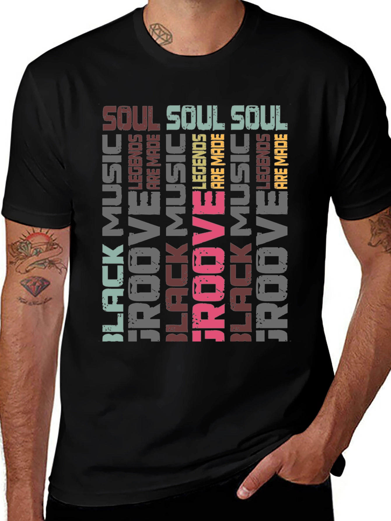 Variant 20 of Black Music Groove Legends Men's T-Shirt