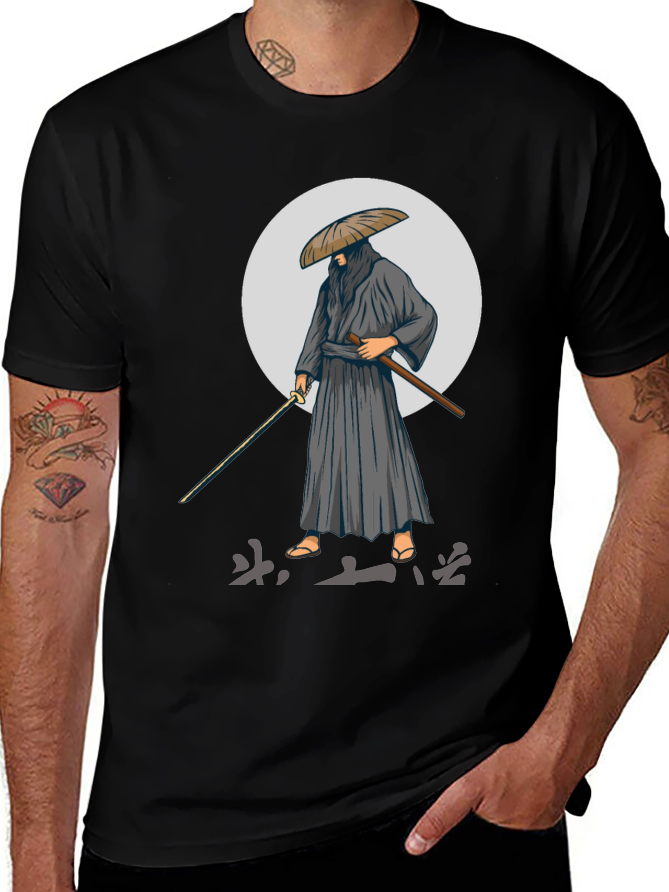 Variant 22 of Samurai Graphic Tee - Black