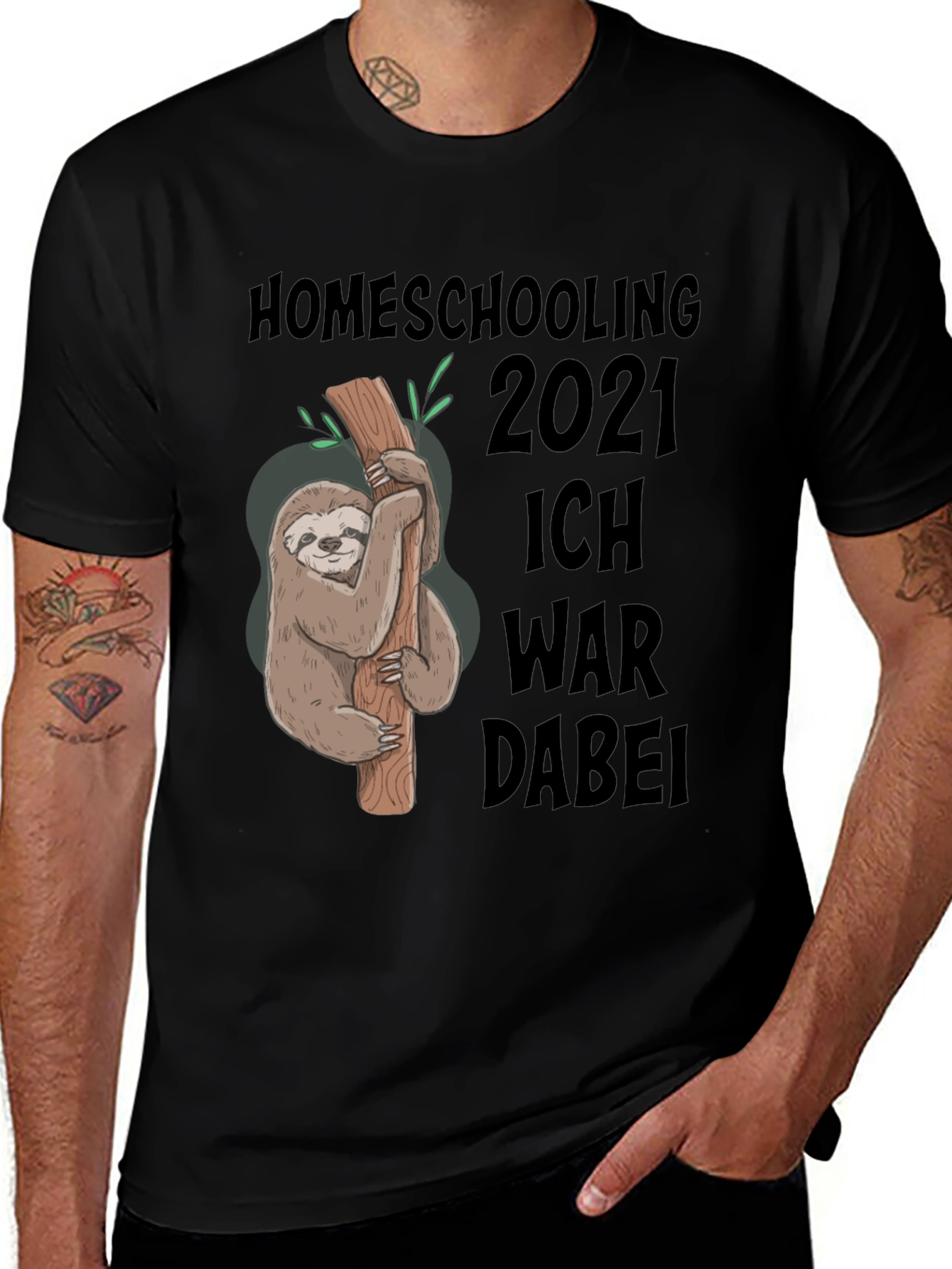 Variant 22 of Homeschooling 2021 Sloth Graphic T-Shirt