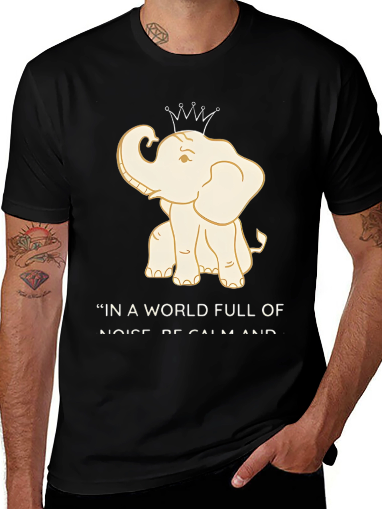 Calm Elephant Graphic Tee - Relaxed Fit