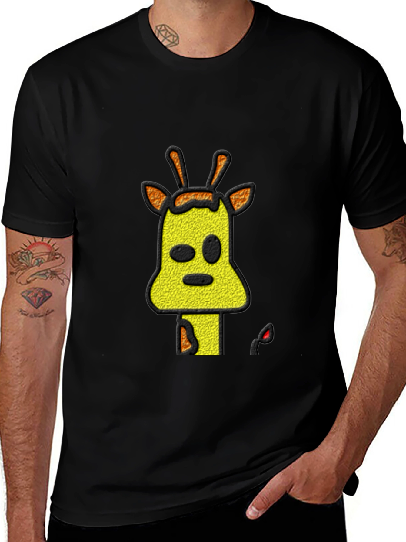 Variant 14 of Cartoon Giraffe T-Shirt - Unique Graphic Tee