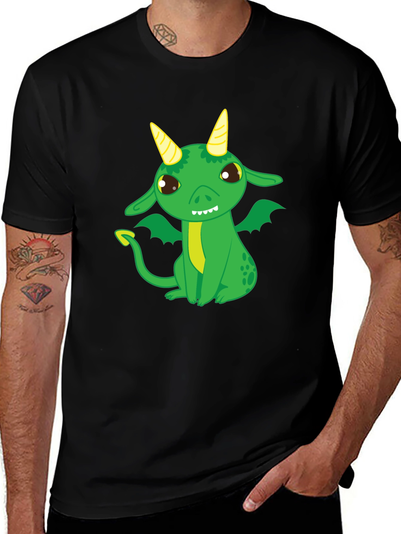 Variant 14 of Dragon Graphic T-Shirt - Cute Cartoon Design