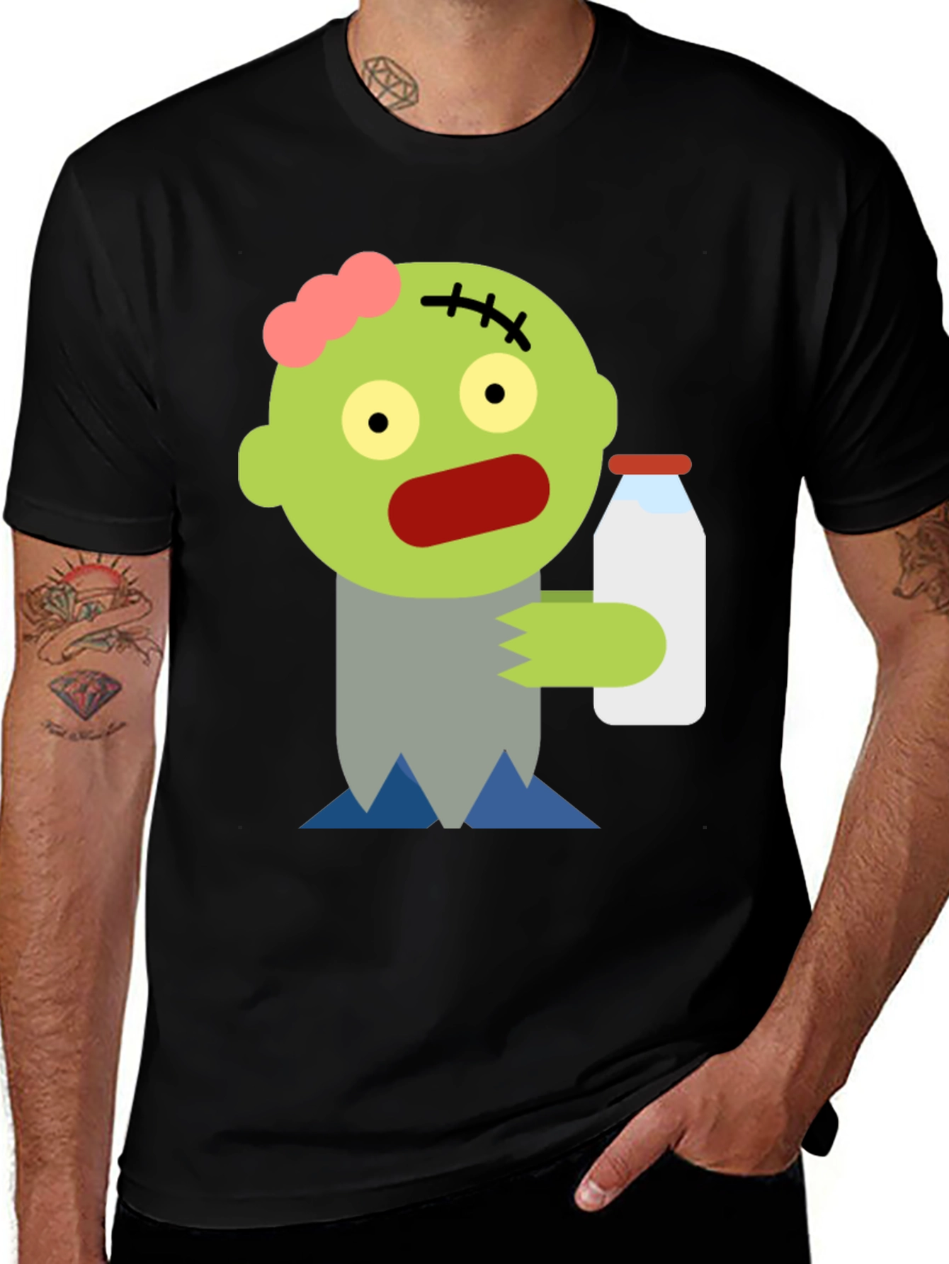 Variant 23 of Zombie Milk T-Shirt - Spooky Fun!