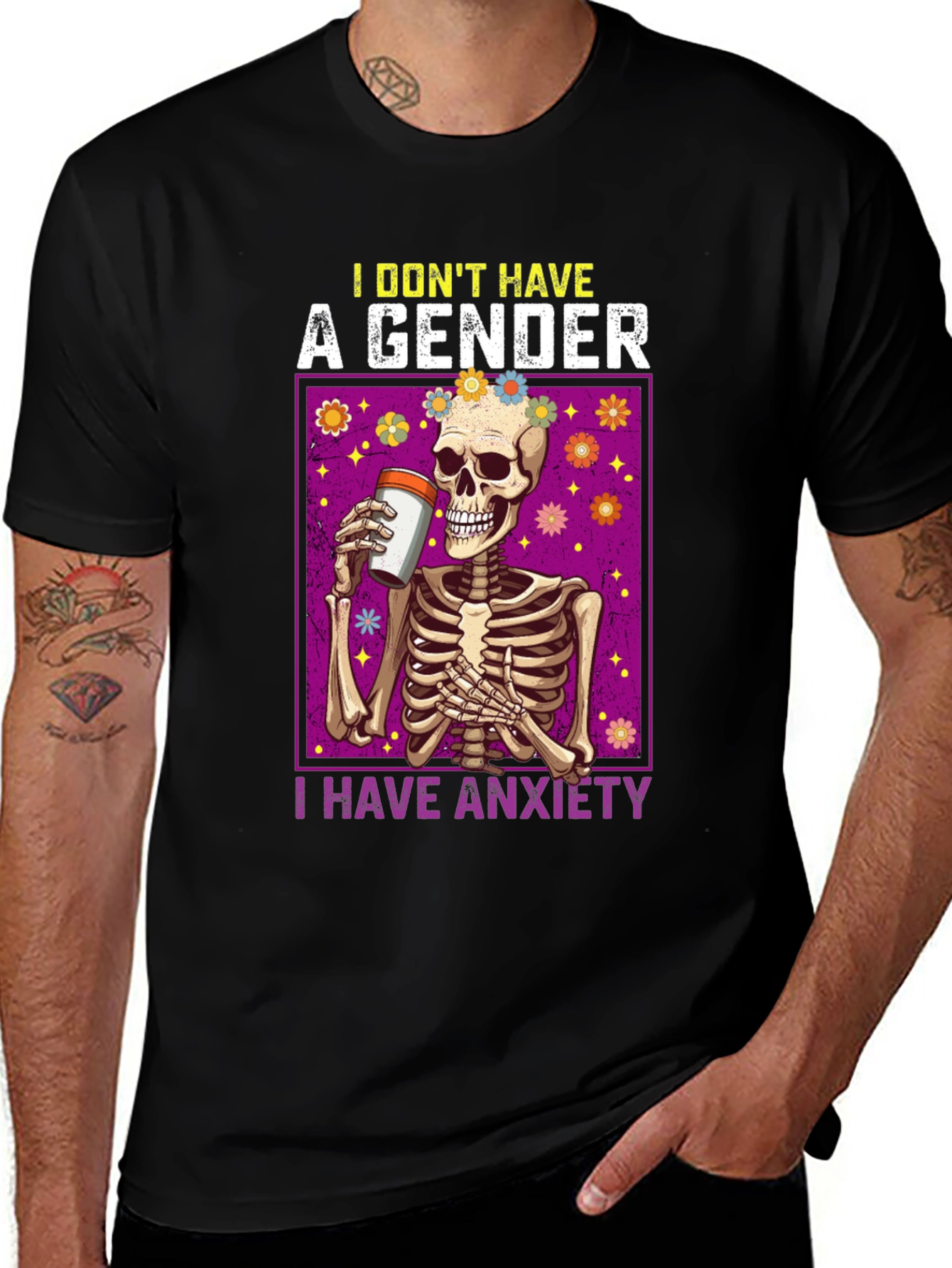 Variant 26 of I Don't Have A Gender I Have Anxiety T-Shirt