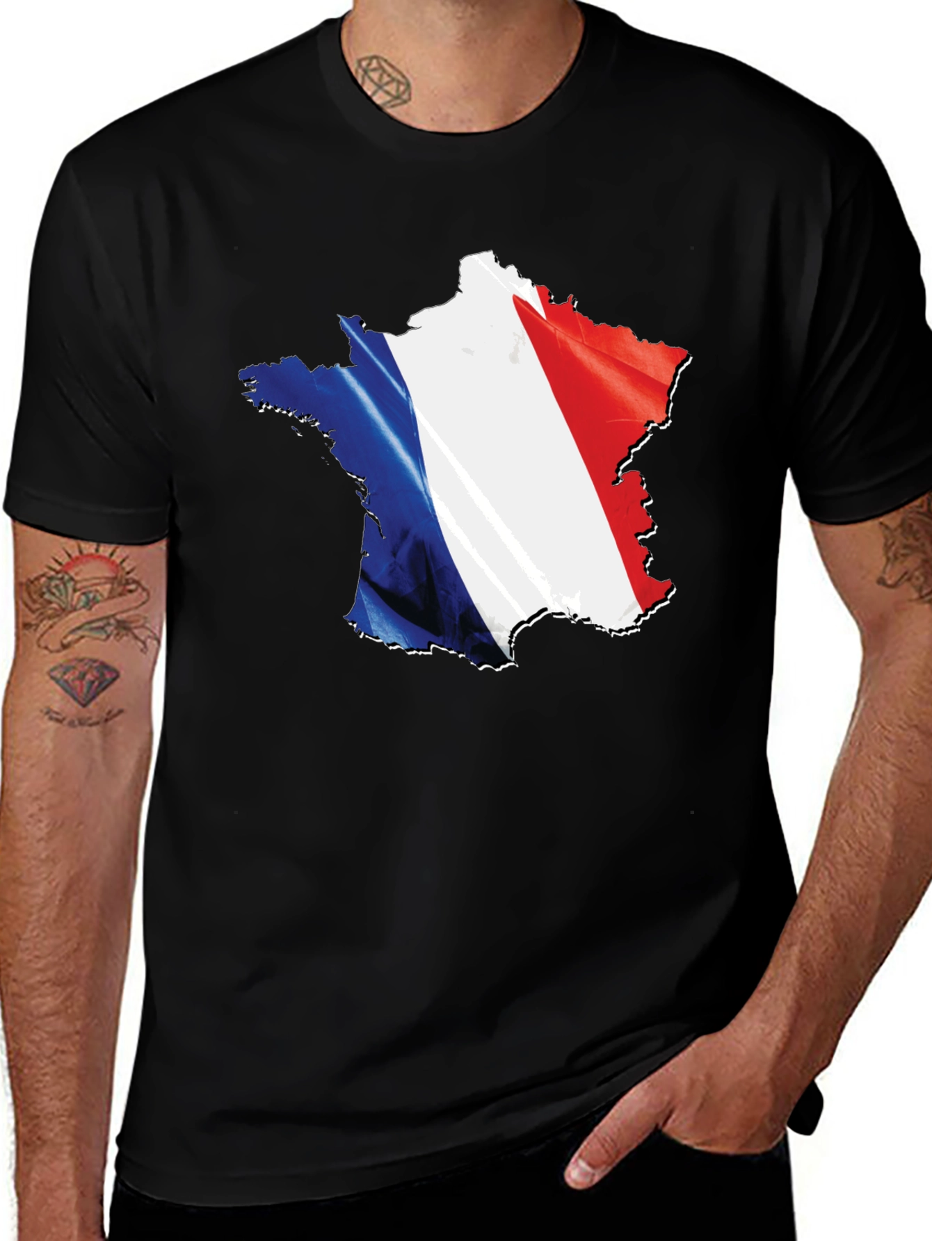 France Flag Map T-Shirt