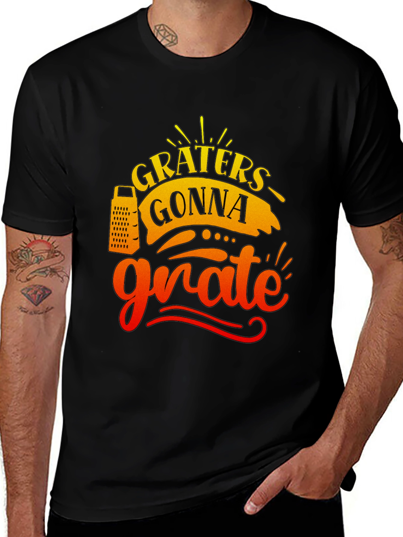 Variant 10 of Graters Gonna Grate T-Shirt - Black