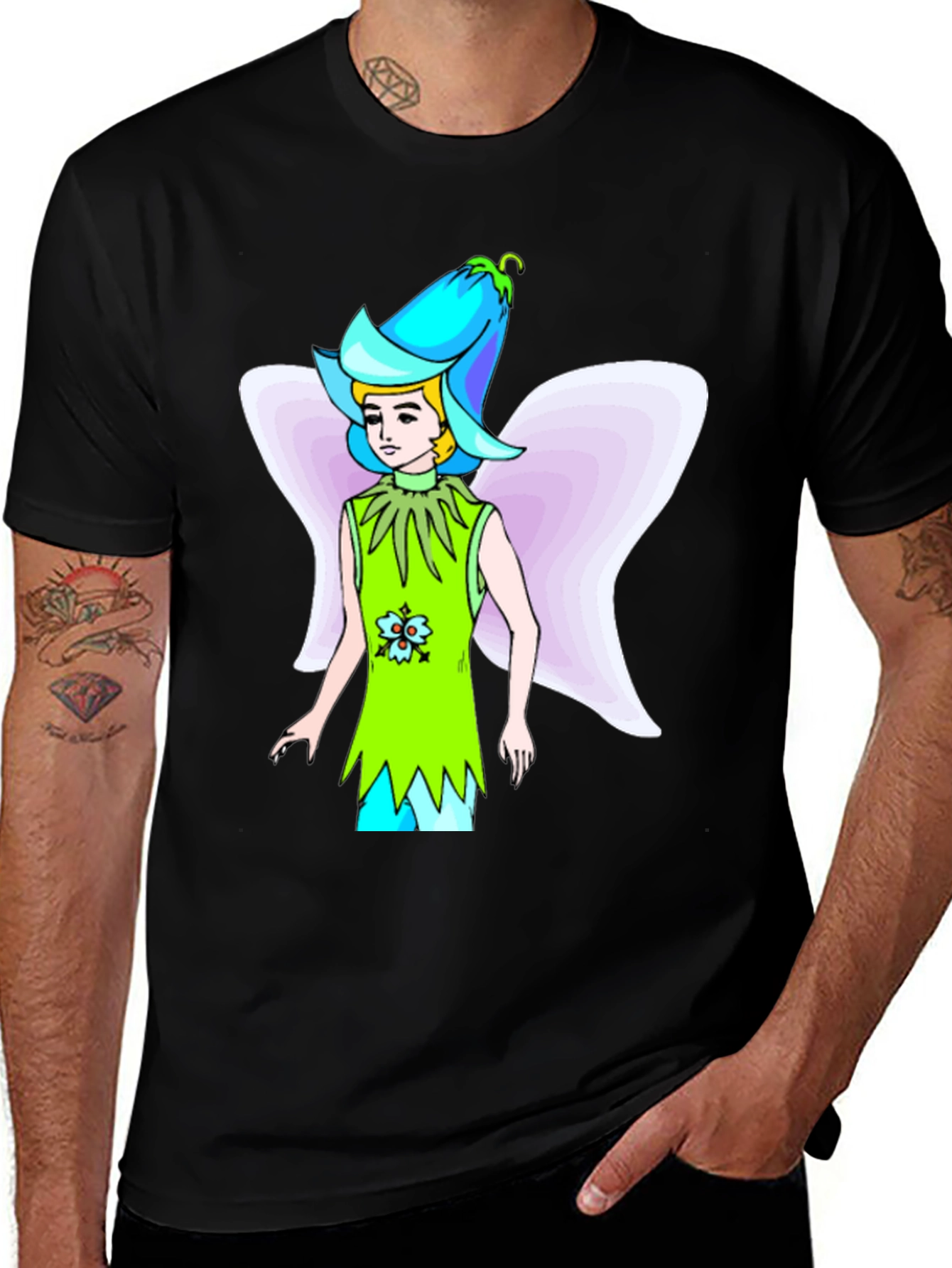 Fairy Graphic Black T-Shirt