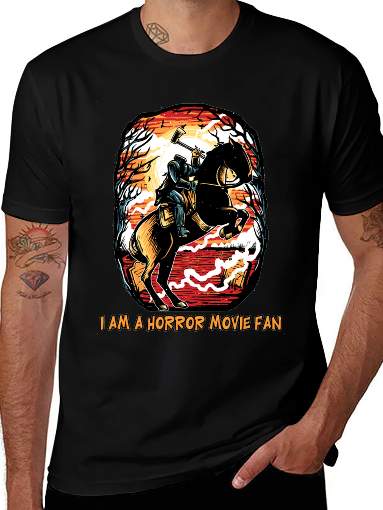 Headless Horseman Horror Movie Fan T-Shirt