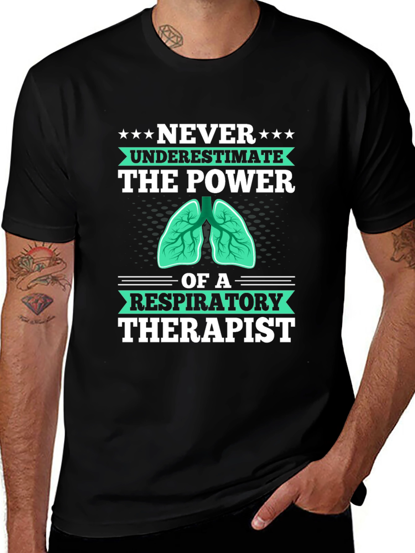 Variant 7 of Respiratory Therapist Power T-Shirt