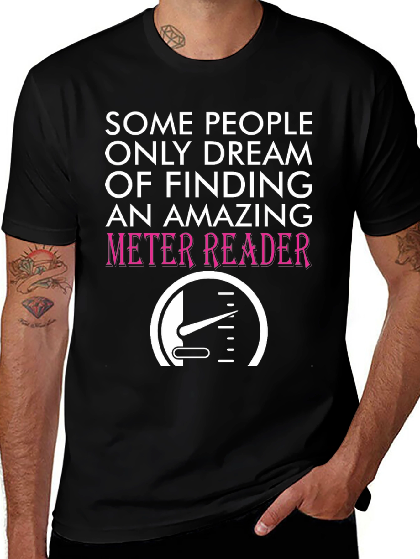 Variant 28 of Funny Meter Reader T-Shirt - Some People Only Dream