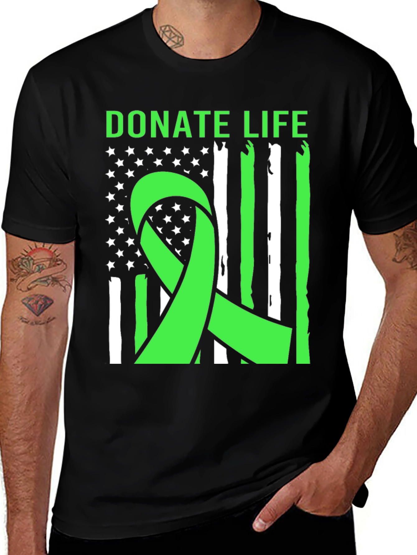 Donate Life Awareness Ribbon Graphic T-Shirt